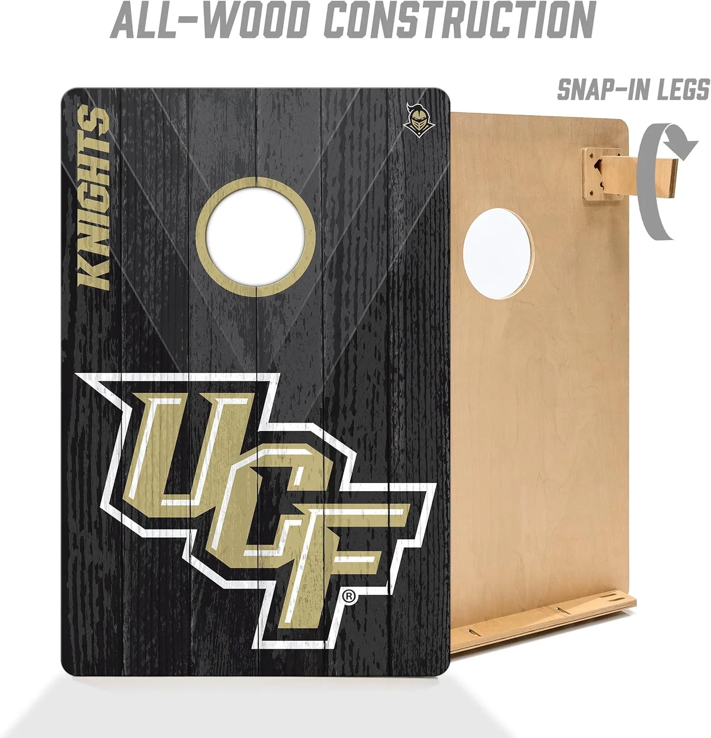 YouTheFan NCAA 2’ x 3’ Wood Cornhole Game with Logo Bags