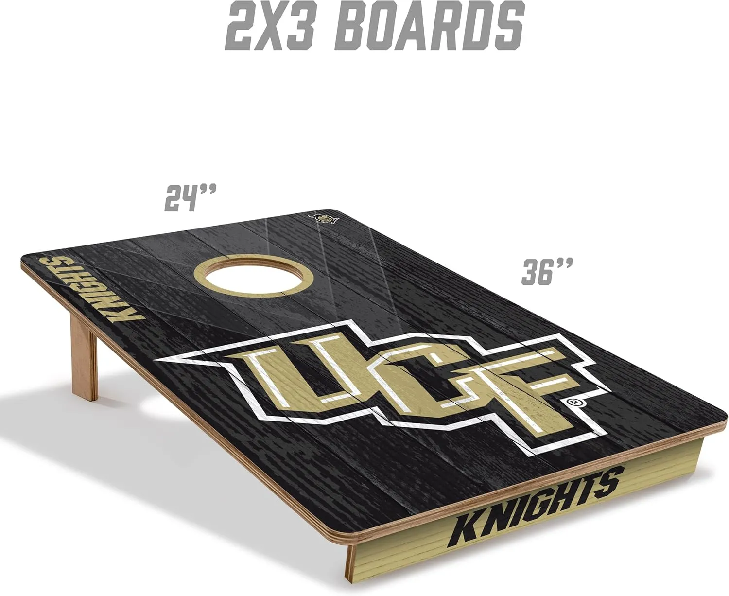 YouTheFan NCAA 2’ x 3’ Wood Cornhole Game with Logo Bags