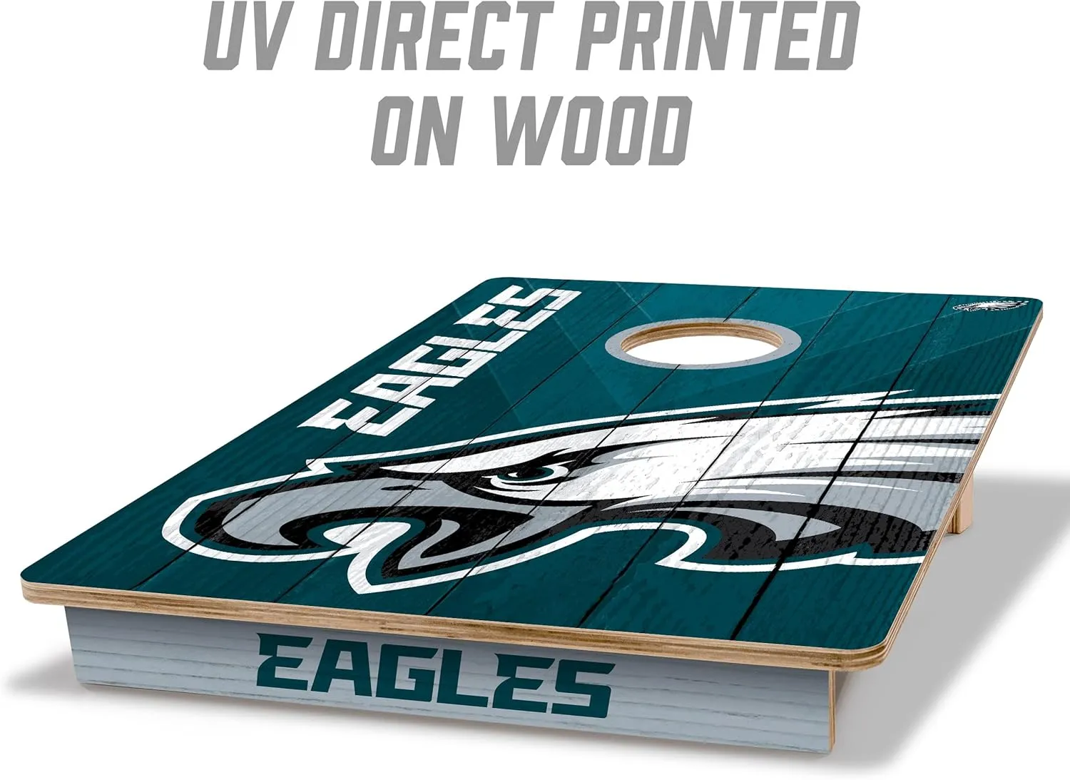 YouTheFan NFL 2’ x 3’ Wood Cornhole Game with Logo Bags