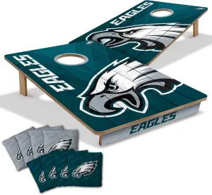 YouTheFan NFL 2’ x 3’ Wood Cornhole Game with Logo Bags