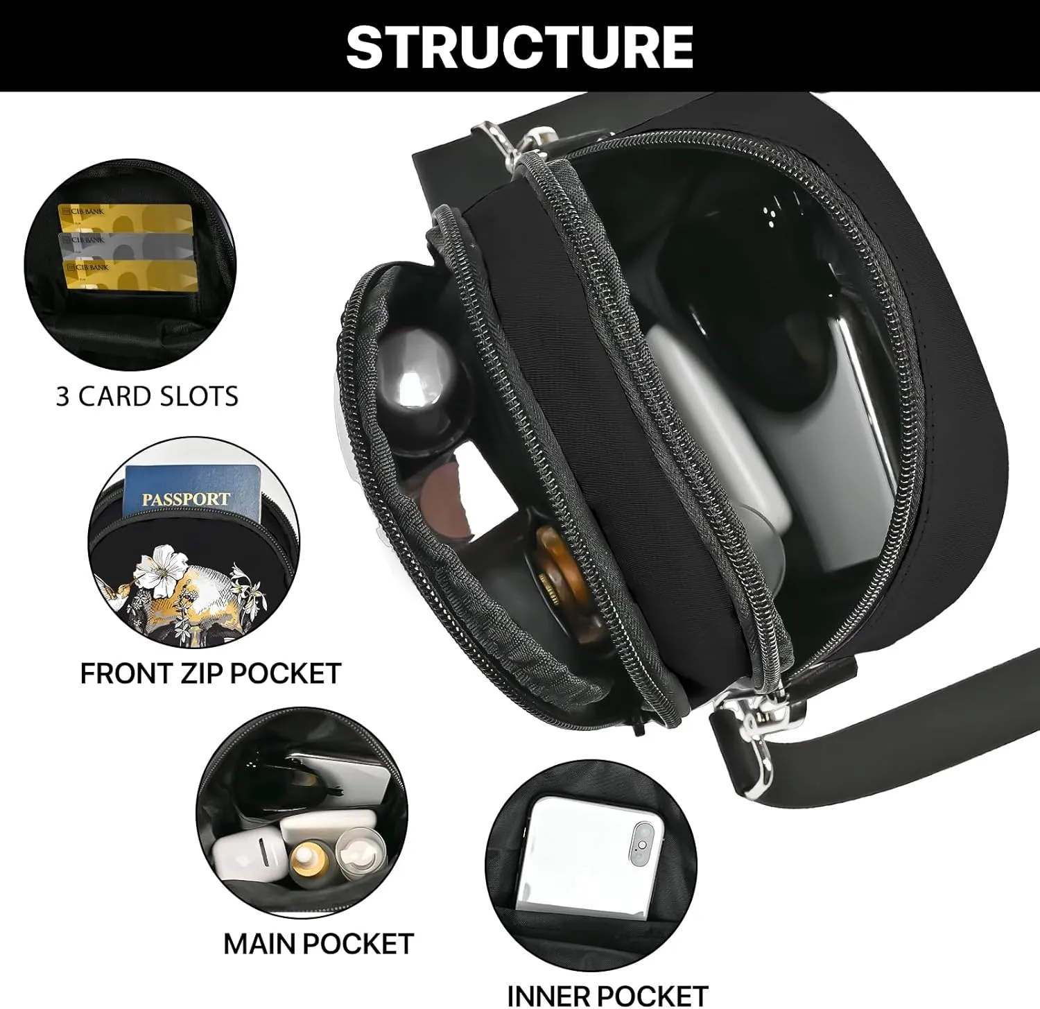 Yrebyou Crossbody Purse for Women Cell Phone Bag Small Lightweight Over Shoulder Bags with Adjustable Strap for Travel